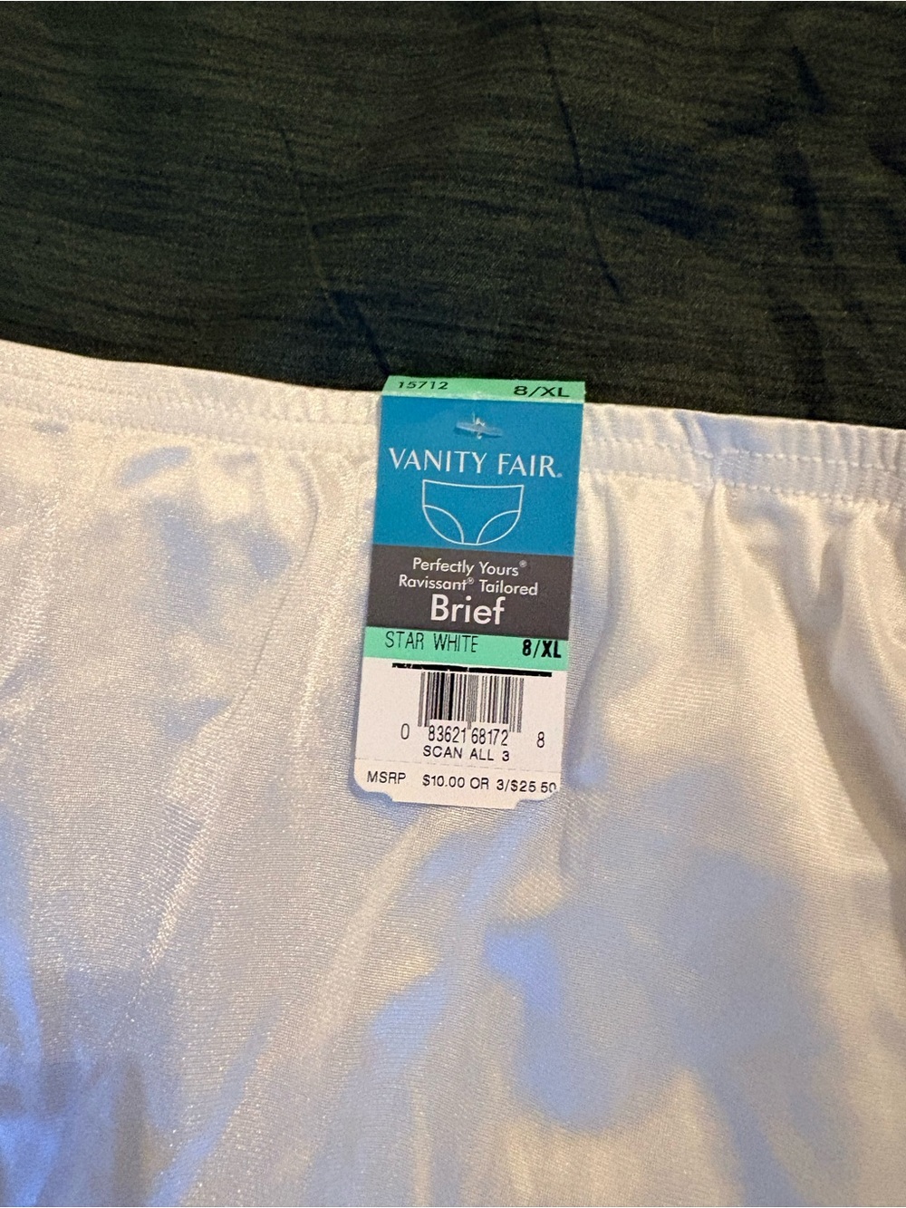 NWT Vanity Fair Women's White Full Coverage Briefs - Picture 2 of 4